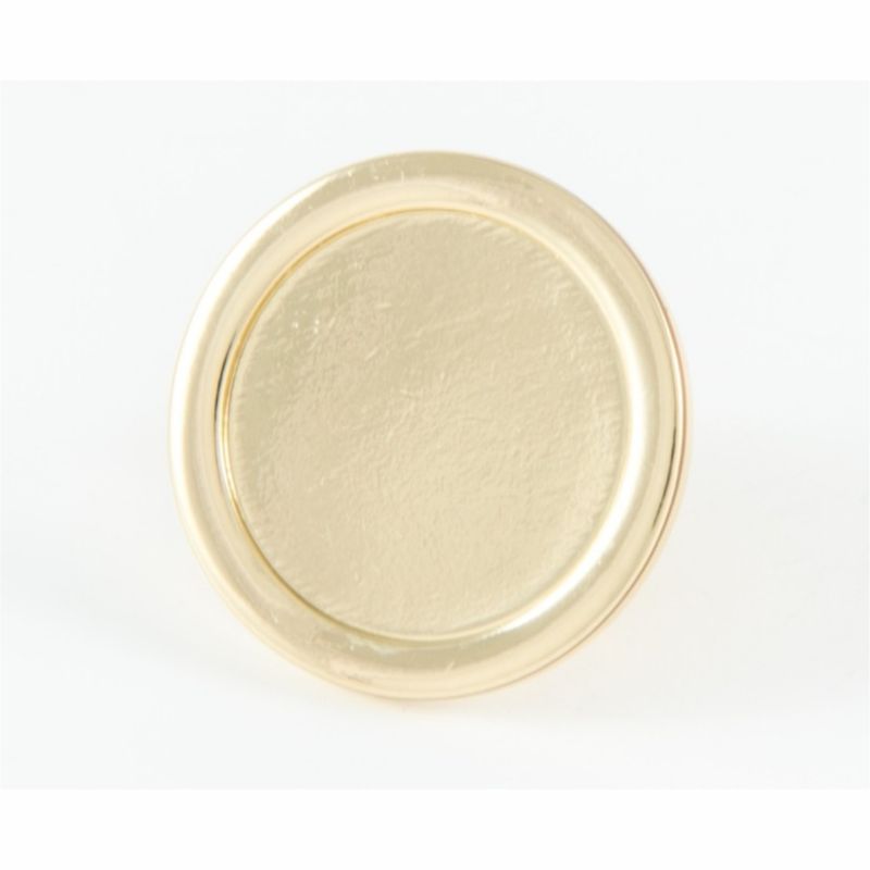 Superior Badge Blank round 16mm gold clutch fitting